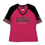 Harley Davidson Graphic T-Shirt - Large Black Cotton Blend