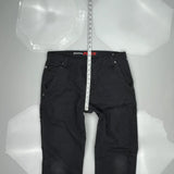 Flex Dickies Carpenter Pants - 34W 32L Black Cotton Blend