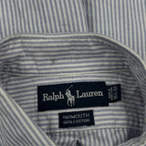 Yarmouth Ralph Lauren Striped Shirt - Medium Blue Cotton