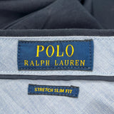 Polo By Ralph Lauren Slim Fit Chinos - 30W 30L Navy Cotton