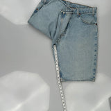 550 Orange Tab Levis Denim Shorts - 32W 10L Light Wash Cotton