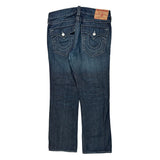 True Religion Contrast Stitch Jeans - 34W 30L Dark Wash Cotton