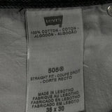 505 Levis Jeans - 36W 30L Black Cotton