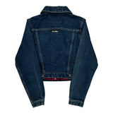 Fubu Cropped Denim Jacket - Medium Blue Cotton