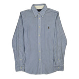 Ralph Lauren Striped Shirt - Large Blue Cotton