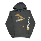 Carhartt Graphic Hoodie - Medium Black Cotton Blend