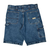 Wrangler Carpenter Shorts - 34W 10L Blue Cotton