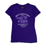 Harley Davidson Graphic T-Shirt - Medium Purple Cotton