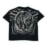 Liquid Blue Graphic T-Shirt - 4XL Black Cotton