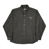 An American Legend Harley Davidson Pinstripe Shirt - XL Gray Cotton