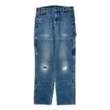 Dickies Double Knee Carpenter Jeans - 33W 29L Blue Denim