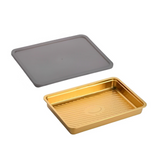 Anygleam Gold Stainless Steel Crisper Box – 2Pcs Food Grade Food Storage Container with Lid
