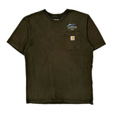 City Of Lafayette Parks Carhartt T-Shirt - Medium Green Cotton