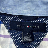 Tommy Hilfiger Checked Short Sleeve Shirt - Large White Cotton