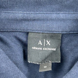 Armani Exchange Polo Shirt - Medium Navy Cotton