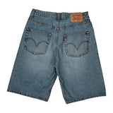 Levis Denim Shorts - 32W 11L Blue Denim