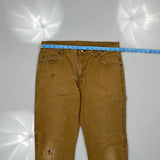 Dickies Carpenter Trousers - 34W 32L Brown Cotton