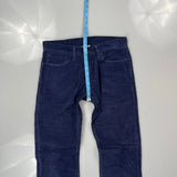 Levis Slim Cord Pants - 31″ Waist Blue Cotton Blend