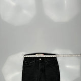 Levis Slim Fit Jeans - 30W 32L Black Cotton