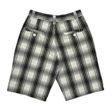 Southpole Checked Shorts - 28W 11L Black & White Cotton