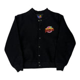 Vintage Unbranded Varsity Jacket - Medium Black Wool Blend
