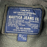 Nautica Collared Sweatshirt - XL Green Cotton