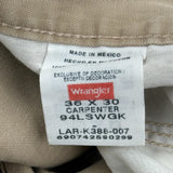 Wrangler Carpenter Pants - 36W 30L Khaki Cotton