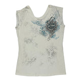 Black Hills Harley Davidson Graphic Tank Top - Medium Blue Cotton