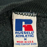 90'S Blank Made In USA Russell Athletic Sweatshirt - Medium Green Cotton