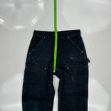Made In USA Carhartt Double Knee Carpenter Pants - 29W 31L Dark Wash Cotton