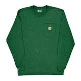 Carhartt Long Sleeve T-Shirt - Medium Green Cotton