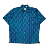 Jockey Short Sleeve Shirt - Large Blue Polyester Blend