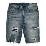 True Religion Denim Shorts - 34W 11L Light Wash Denim