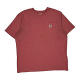 Carhartt T-Shirt - XL Red Cotton