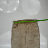 Dickies Carpenter Trousers - 34W 30L Beige Cotton