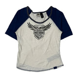 115 Years Anniversary Harley Davidson Graphic T-Shirt - Large Blue Cotton