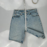 550 Orange Tab Levis Denim Shorts - 32W 10L Light Wash Cotton