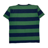 Tommy Jeans Striped T-Shirt - Large Green Cotton