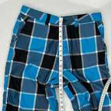 Rumors Checked Shorts - 32W 10L Blue Polyester