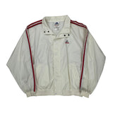Adidas Striped Windbreaker - Medium White Nylon