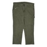 Dickies Double Knee Carpenter Trousers - 34W 24L Green Cotton