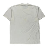 Oneita Single Stitch T-Shirt - Large White Cotton Blend