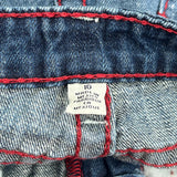 True Religion Contrast Stitch Jeans - 25W US 0 Blue Denim