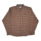 Wrangler Checked Flannel Shirt - 2XL Red Cotton