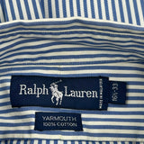 Yarmouth Ralph Lauren Striped Shirt - Large Blue Cotton