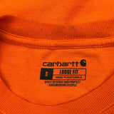 Loose Fit Carhartt Long Sleeve T-Shirt - Small Orange Cotton