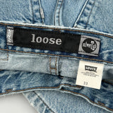 Silver Tab Levis Baggy Denim Shorts - 34W 10L Light Wash Cotton