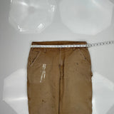 Carhartt Double Knee Carpenter Pants - 36W 30L Brown Cotton