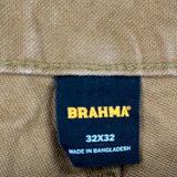 Brahma Carpenter Trousers - 32W 30L Brown Cotton