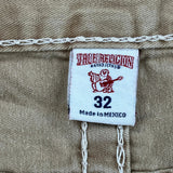 True Religion Denim Shorts - 34W 15L Brown Cotton